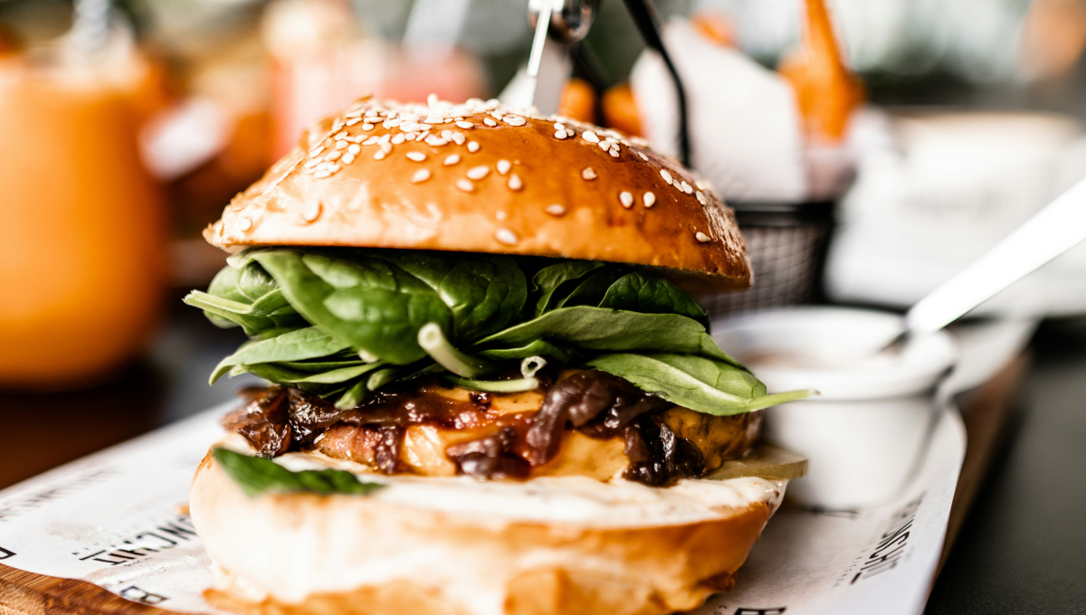 Burger and fries served at The VUE