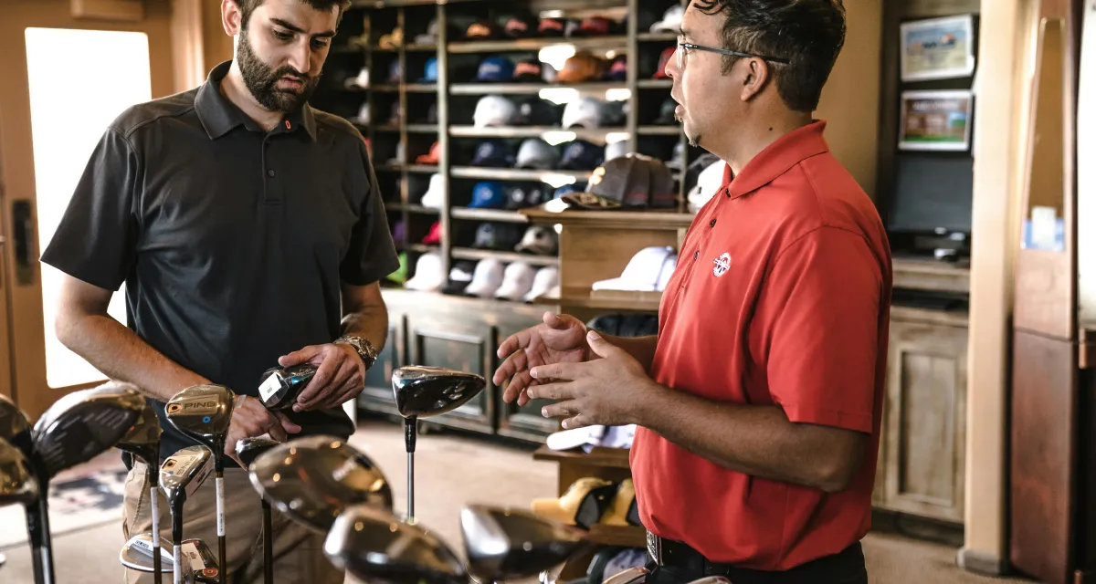 Club fitting session at The VUE Pro Shop